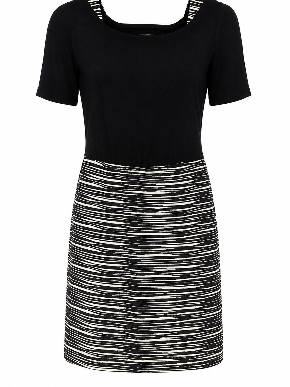 Phoebe Couture Black and White Short Sleeve Mini Dress Sz 4